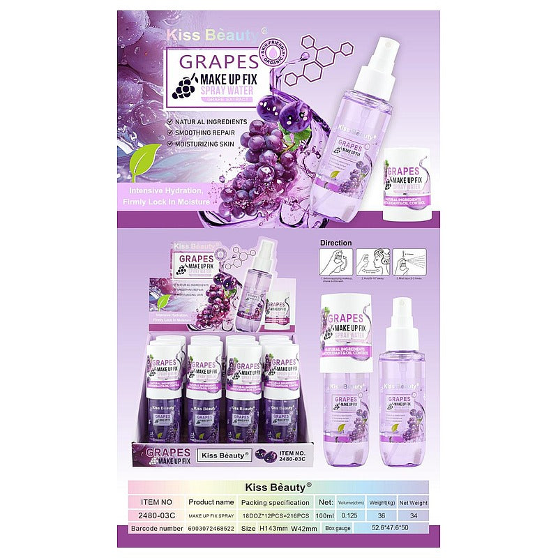 2480-03C - SPRAY FIJADOR DE MAQUILLAJE CON UVA (216/1)