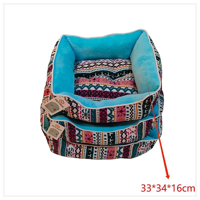 SPP135 - CAMA PARA PERRO CON ESTAMPADO COLORIDO (30/1)
