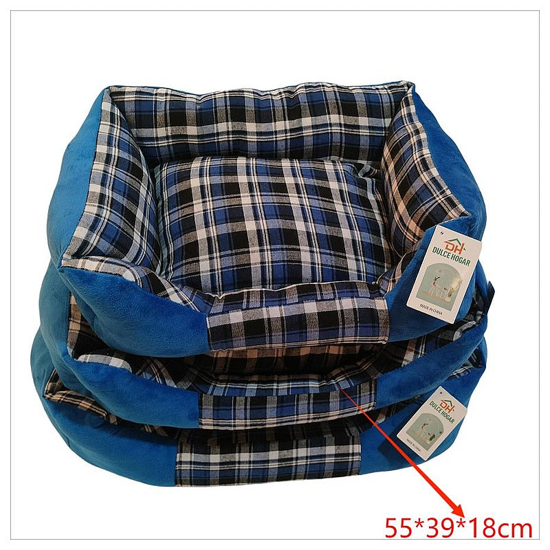 SPP142 - CAMA PARA PERRO TELA CUADROS 55*39*18CM (20/1)