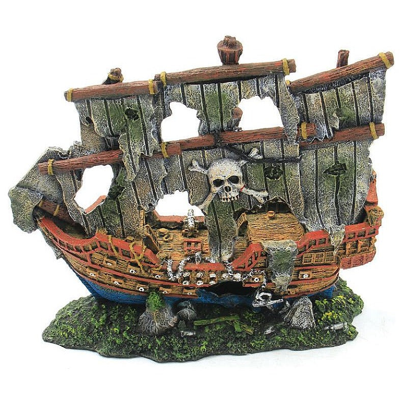 SPP205 - DECORACIÓN DE ACUARIO BARCO PIRATA (12/1)