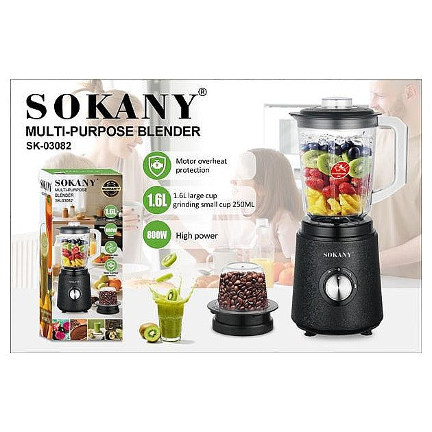 SK-03082 - LICUADORA DE 800W CON VASO DE 1.6L (6/1)