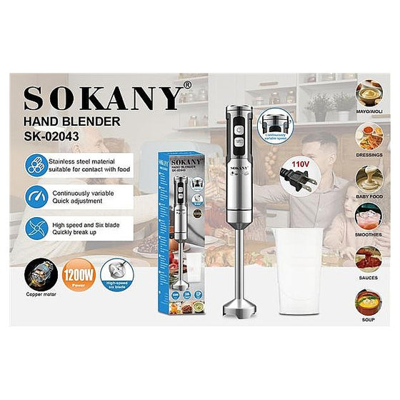 SK-02043 - LICUADORA DE MANO 1200W ACERO INOXIDABLE (20/1)