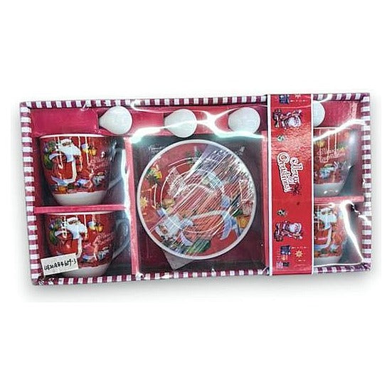 GY35097 - SET NAVIDEÑO DE TAZAS Y PLATOS CON DISEÑO (24/1)
