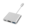 ADAPTADOR 3 EN 1 CON CONECTOR UBS-C THUB3-1 (100/1)