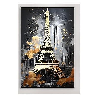 HG-PF-15 - CUADRO DECORATIVO TORRE EIFFEL DORADO (10/1)