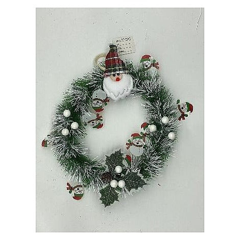 JHC1-44 - CORONA NAVIDEÑA CON ADORNOS DE PAPÁ NOEL (350/1)