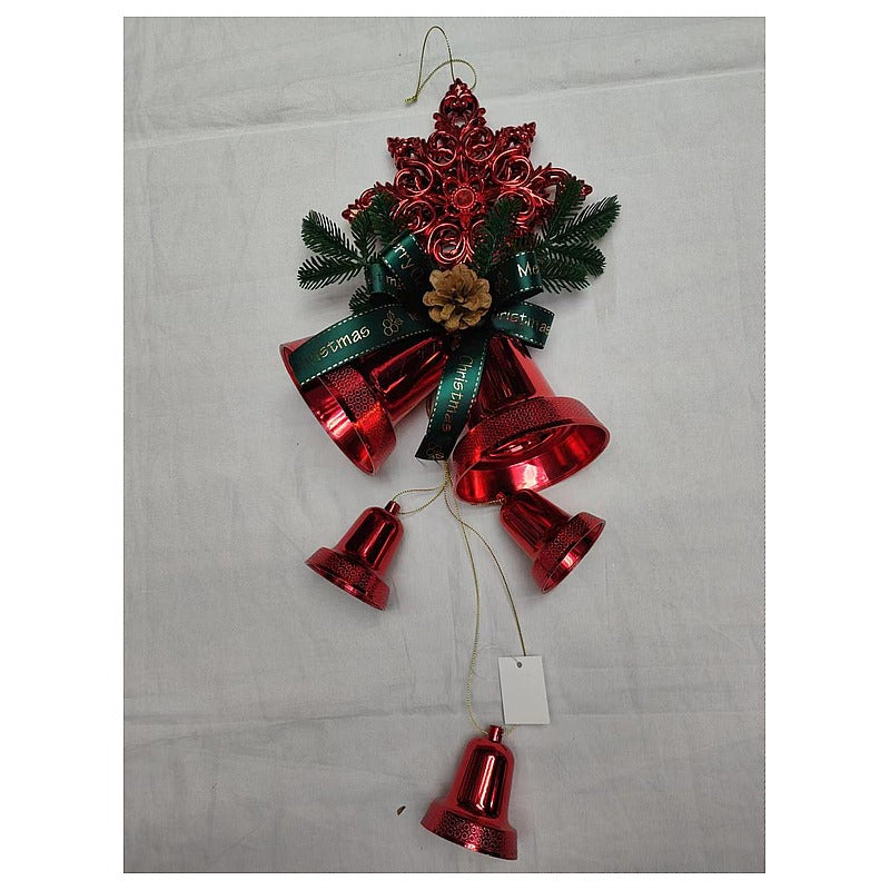JHC1-48 - ADORNO NAVIDEÑO CON CAMPANAS ROJAS (80/1)