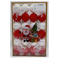 JHC1-61 - SET DE ESFERAS NAVIDEÑAS ROJO Y BLANCO (120/1)