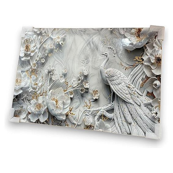 PF-91 - CUADRO DECORATIVO CON RELIEVE DE PAVO REAL (6/1)
