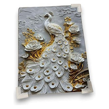 PF-93 - CUADRO DECORATIVO CON RELIEVE DE PAVO REAL (8/1)