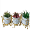 HG- WT004 - SET DE MACETAS DECORATIVAS CON SOPORTE (48/1)