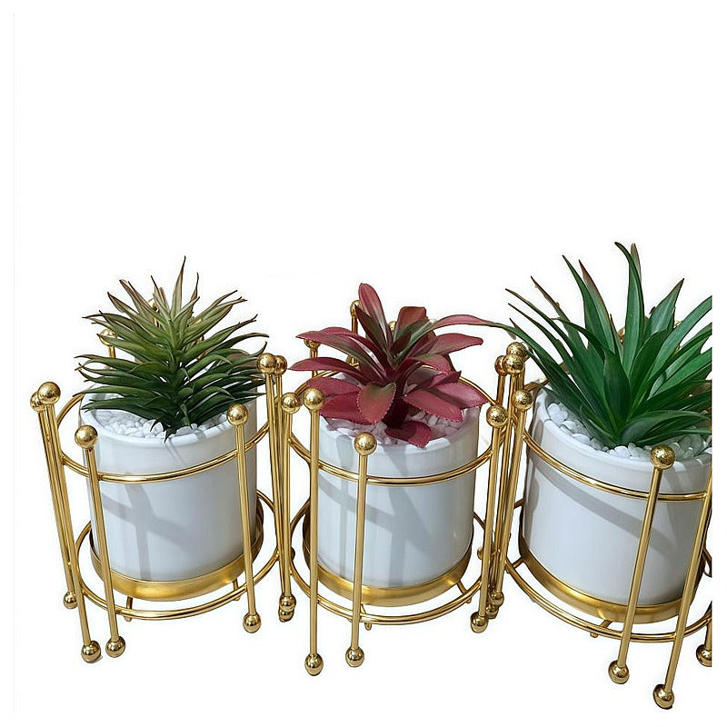 HG- WT004 - SET DE MACETAS DECORATIVAS CON SOPORTE (48/1)