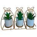 HG- WT006 - SET DE MACETAS DECORATIVAS CON SOPORTE (36/1)