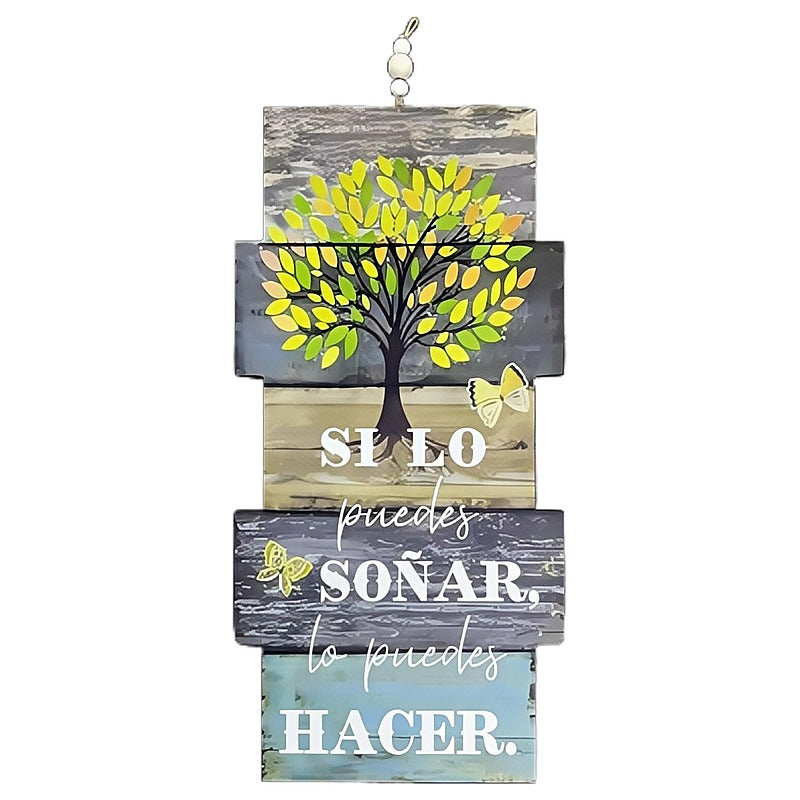 H-CSP28 - LETRERO DECORATIVO DE MADERA CON MENSAJE (96/1)