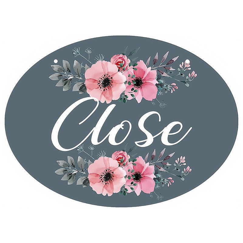 H-CSP58 - LETRERO DECORATIVO "CLOSE" CON FLORES (144/1)