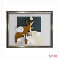 H-HGP25 - CUADRO DECORATIVO ELEFANTES CON FLOR (8/1)
