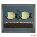 H-HGP26 - CUADRO DECORATIVO CON PECES Y CONCHAS (8/1)