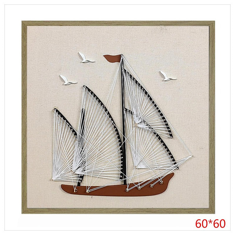 H-HGP32 - CUADRO DECORATIVO DE BARCO 60*60 (10/1)
