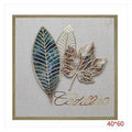 H-HGP42 - CUADRO DECORATIVO HOJAS METÁLICAS 40*60 (20/1)