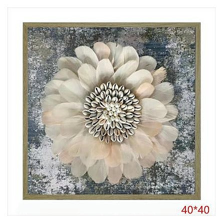 H-HGP46 - CUADRO DECORATIVO CON FLOR 40*40 (20/1)