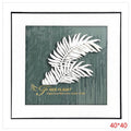 H-HGP47 - CUADRO DECORATIVO HOJA BLANCA 40*40 (20/1)
