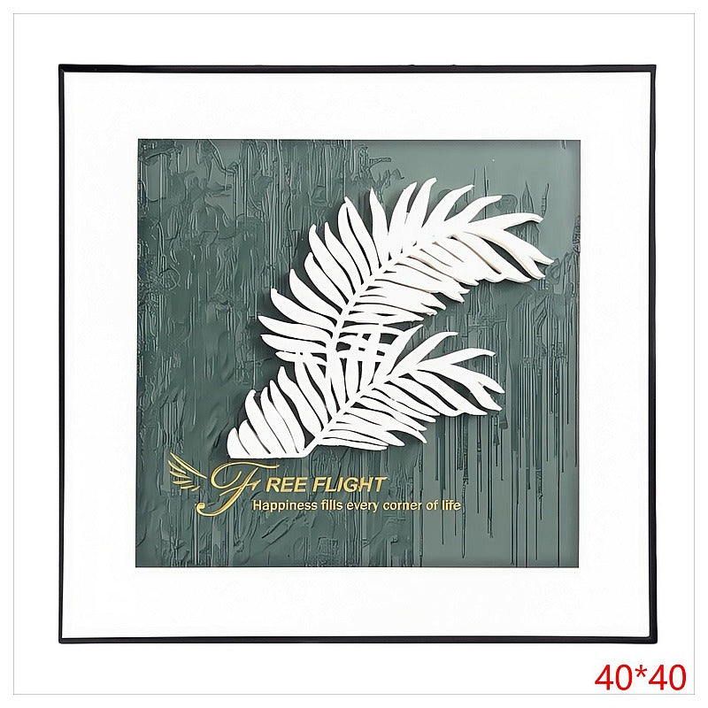 H-HGP47 - CUADRO DECORATIVO HOJA BLANCA 40*40 (20/1)