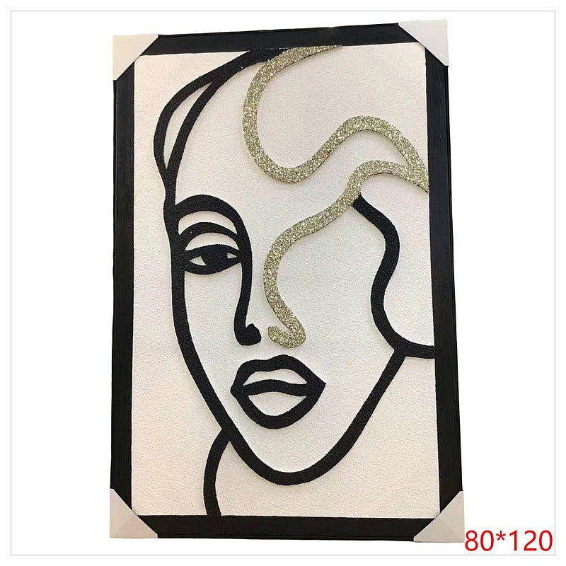 CF-HYP57 - CUADRO DECORATIVO DE ROSTRO MINIMALISTA 80*120 (6/1)