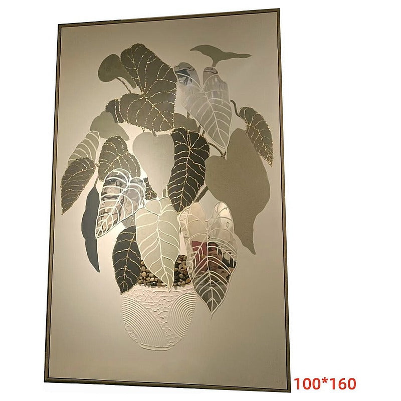 CF-HYP69 - CUADRO DECORATIVO CON HOJAS METÁLICAS (6/1)