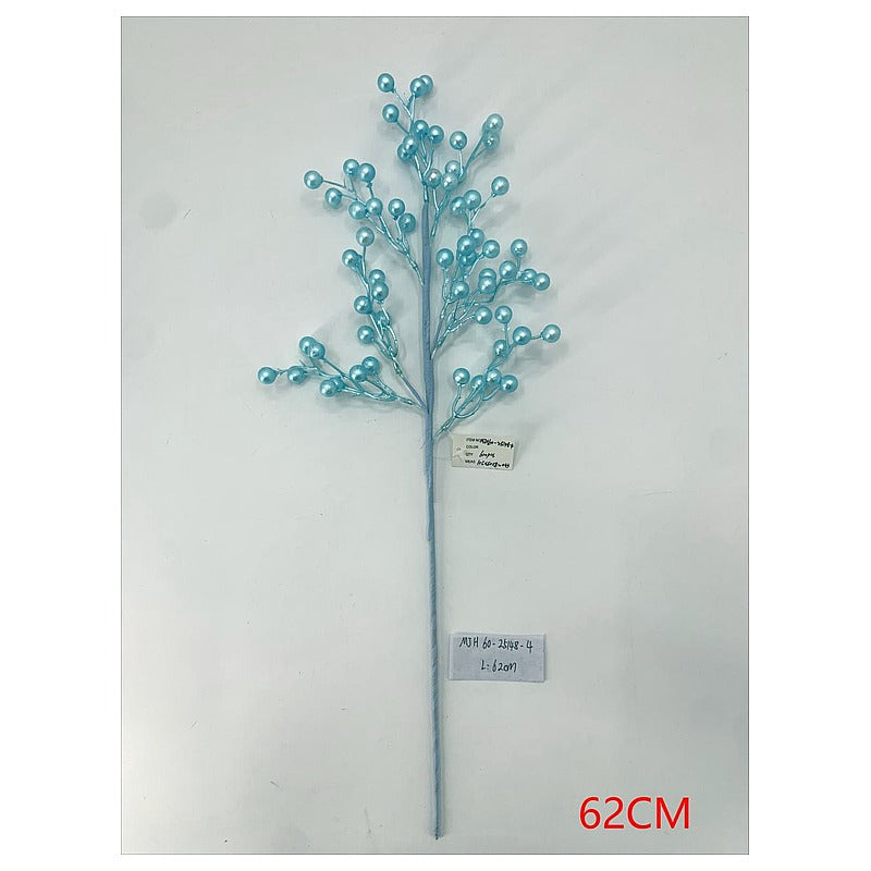 CF-XFF21 - RAMO DECORATIVO CON PERLAS AZULES 62CM (600/1)