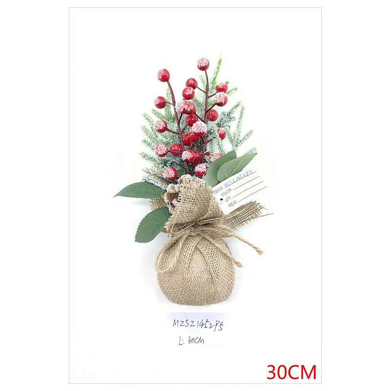 CF-XFF51 - ARREGLO NAVIDEÑO CON BAYAS ROJAS 30CM (360/1)