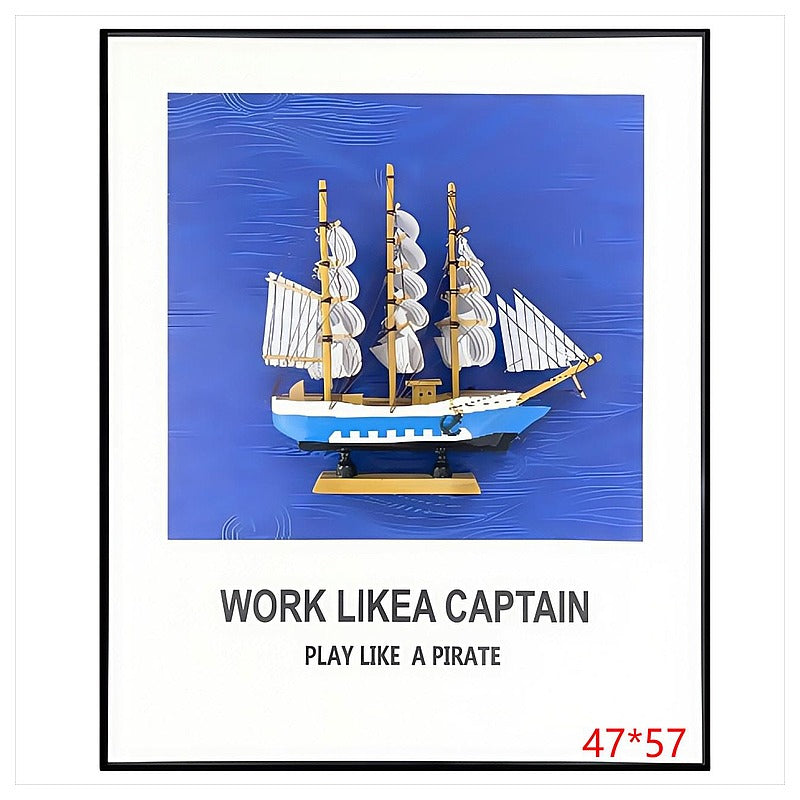 H-HGP90 - CUADRO DECORATIVO DE BARCO VELERO (8/1)