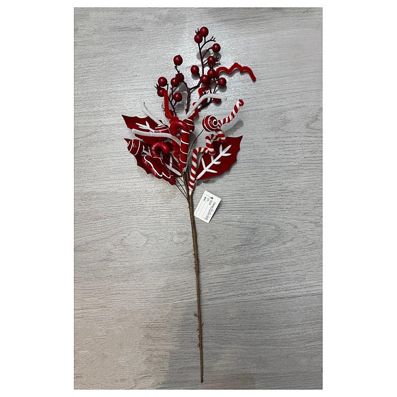 CF- MHC11 - RAMILLETE DECORATIVO NAVIDEÑO ROJO (600/1)