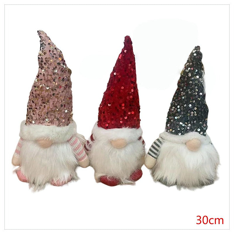 CF-KYC08 - DUENDES DECORATIVOS CON LENTEJUELAS 30 CM (100/1)