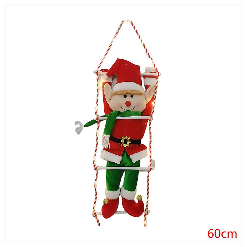 CF-KYC17 - DUENDE COLGANTE NAVIDEÑO CON ESCALERA 60CM (60/1)
