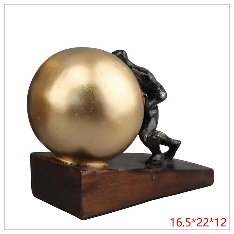 CF-OLT04 - ESCULTURA DECORATIVA HOMBRE Y ESFERA (16/1)