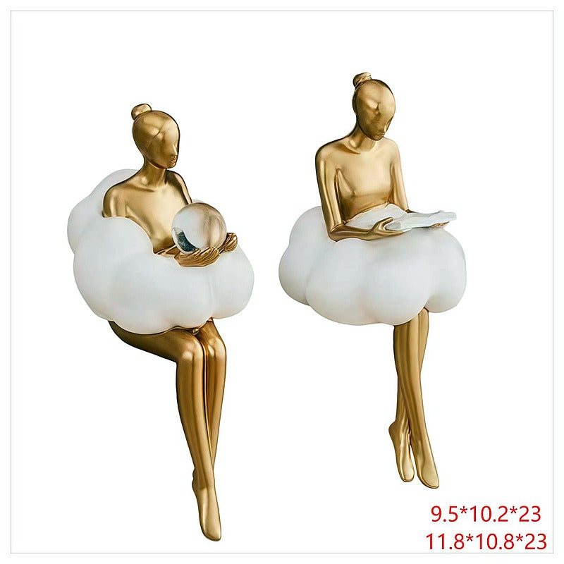 CF-OLT13 - ESCULTURAS DECORATIVAS DE FIGURAS DORADAS (12/1)