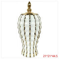 CF-OLT20 - JARRÓN DECORATIVO CON TAPA DORADO (4/1)