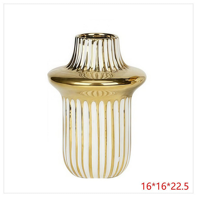 CF-OLT25 - FLORERO DECORATIVO DORADO 16*16*22.5 (12/1)