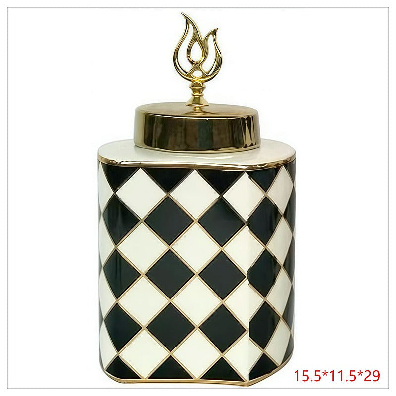 CF-OLT27 - FRASCO DE CERÁMICA CON TAPA DECORATIVA (12/1)