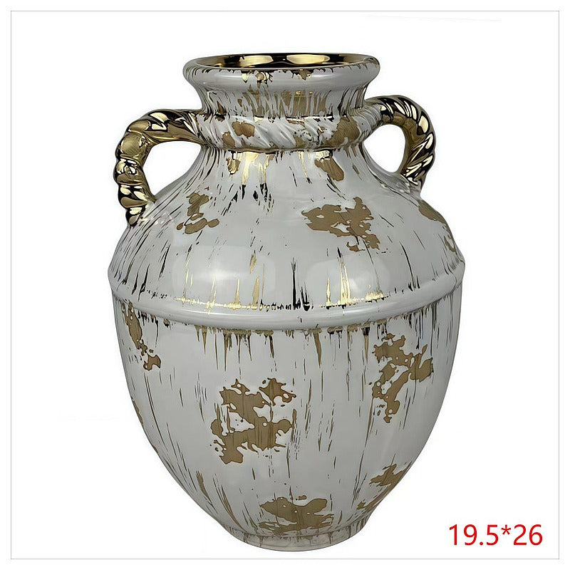 CF-OLT36 - JARRÓN DECORATIVO DE CERÁMICA BICOLOR (12/1)