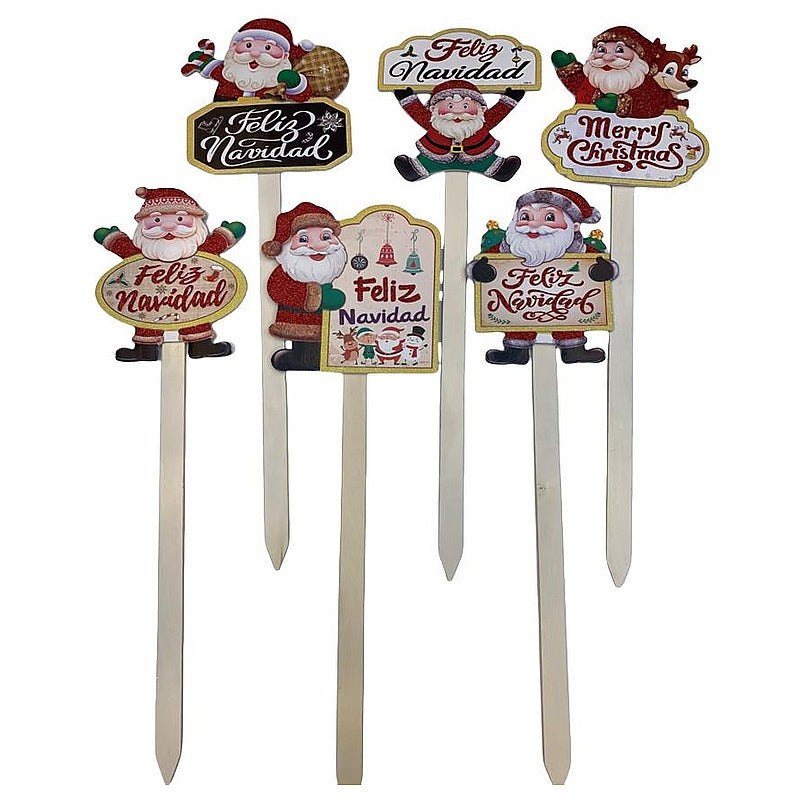 CF-SMC15 - PIQUETES DE NAVIDAD CON DISEÑO DE SANTA (150/1)
