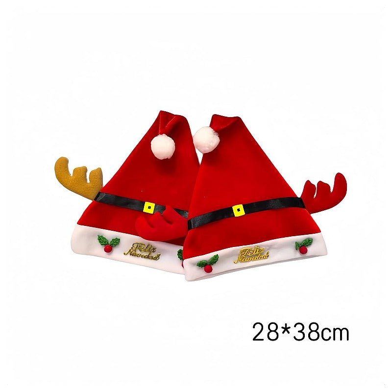 CF-ZNC02 - GORRO NAVIDEÑO CON RENOS 28*38 CM (600/1)