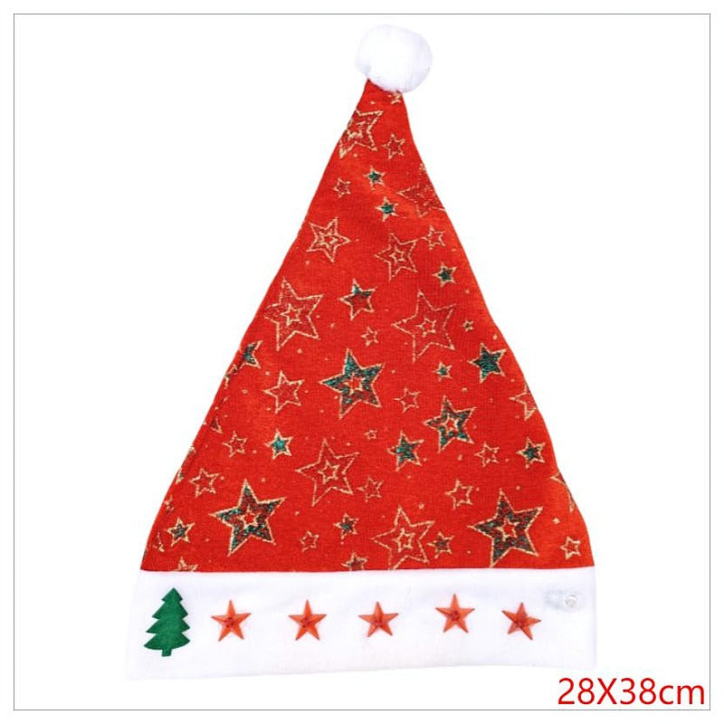 CF-YHC02 - GORRO NAVIDEÑO ROJO CON ESTRELLAS (600/1)