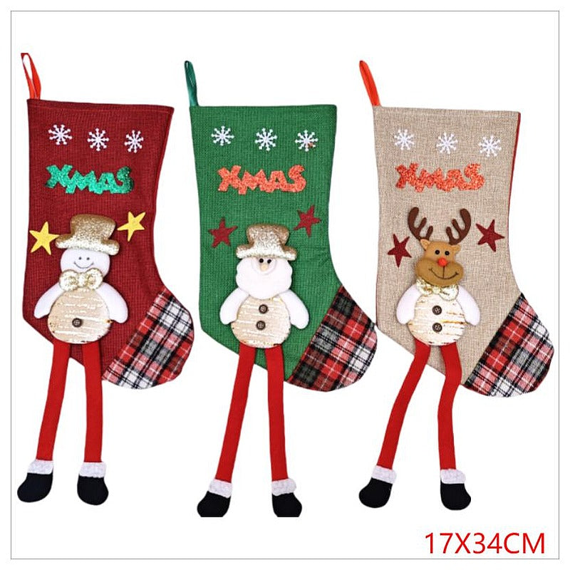 CF-YHC04 - CALCETINES NAVIDEÑOS DECORATIVOS 17X34 CM (600/1)