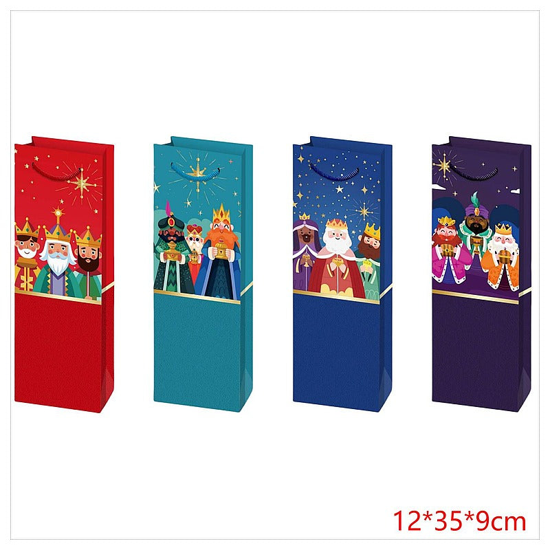 CF- XDW142 - BOLSA DE VINO REYES MAGOS 12*35*9 CM (960/1)