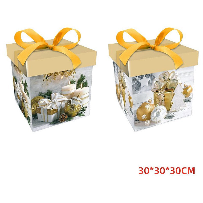 CF- XDW162 - CAJA DECORATIVA NAVIDEÑA CON MOÑO (240/1)