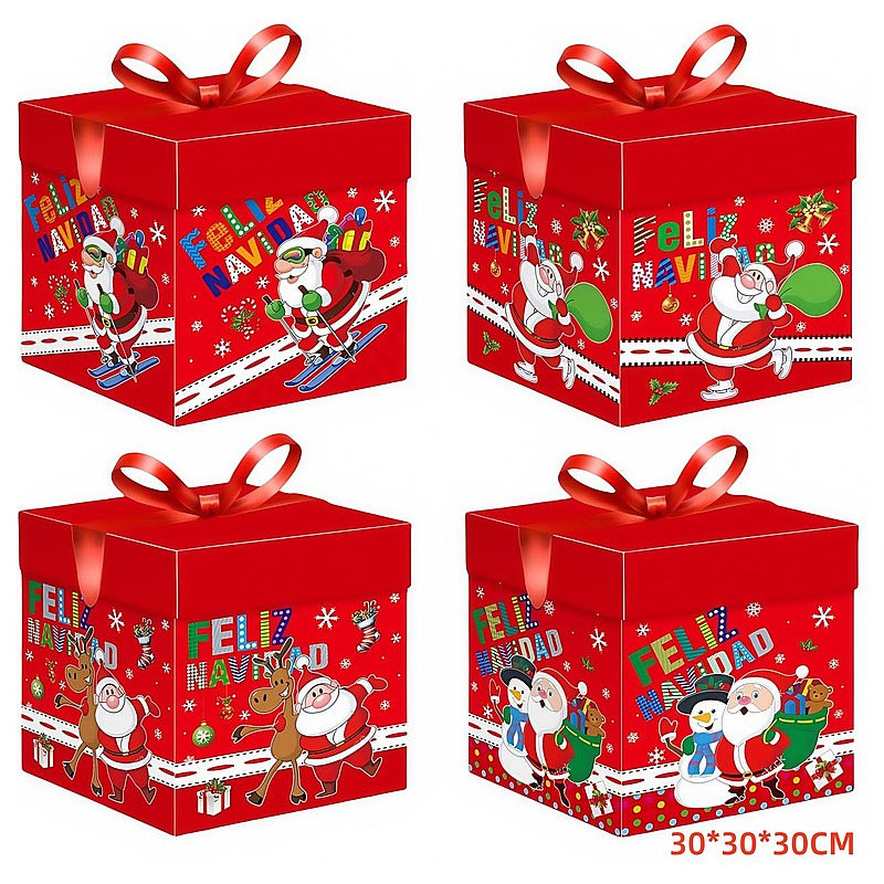 CF- XDW177 - CAJA DE REGALO NAVIDEÑA CON LAZO (240/1)