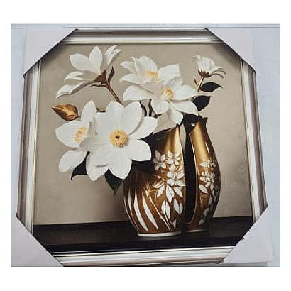 CF-JHP22 - CUADRO DECORATIVO CON FLORES Y JARRONES (24/1)