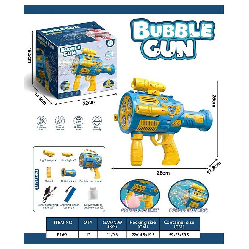 CF-GHD117 - PISTOLA DE BURBUJAS CON LUCES (12/1)