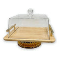 JJ54265 - BANDEJA CUADRADA CON ASA BASE GIRATORIA 30CM (24/1)